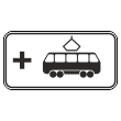 Дорожный знак 8.21.3 «Вид маршрутного транспортного средства» (металл 0,8 мм, I типоразмер: 300х600 мм, С/О пленка: тип А инженерная)